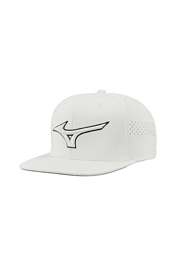 Mizuno Tour Flat Snapback Chapeau de Golf, Blanc et Blanc, Taille Unique Femme