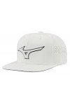 Mizuno Tour Flat Snapback Chapeau de Golf, Blanc et Blanc, Taille Unique Femme