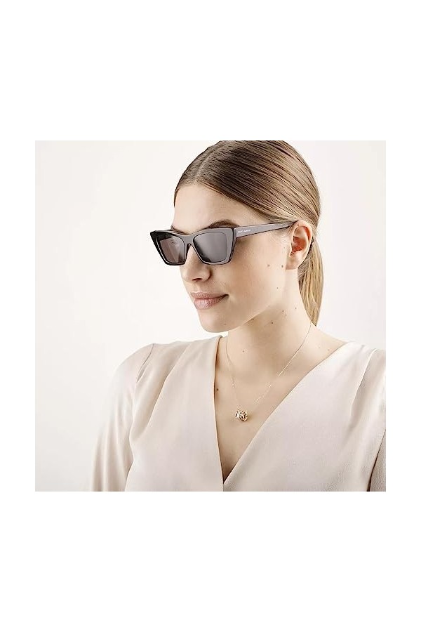 Saint Laurent Sl 276 Mica, Gafas De Sol Mujer, Black-black-grey 001 