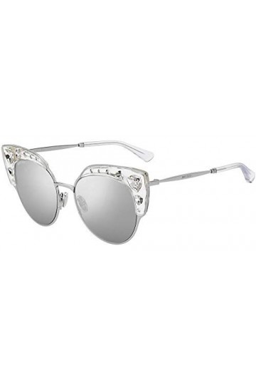 Jimmy Choo Audrey/S Sunglasses, CRYST Silver, 54 Unisex
