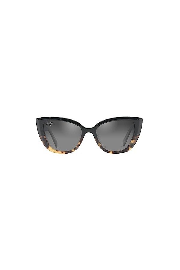 Maui Jim Blossom Lunettes de Soleil, Black with Tokyo Tortoise, 54/19/145 Mixte