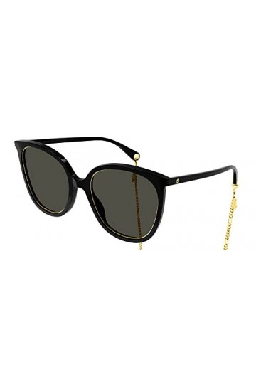 Gucci Lunettes de Soleil GG1076S Black/Grey Gold Chain 56/21/145 femme
