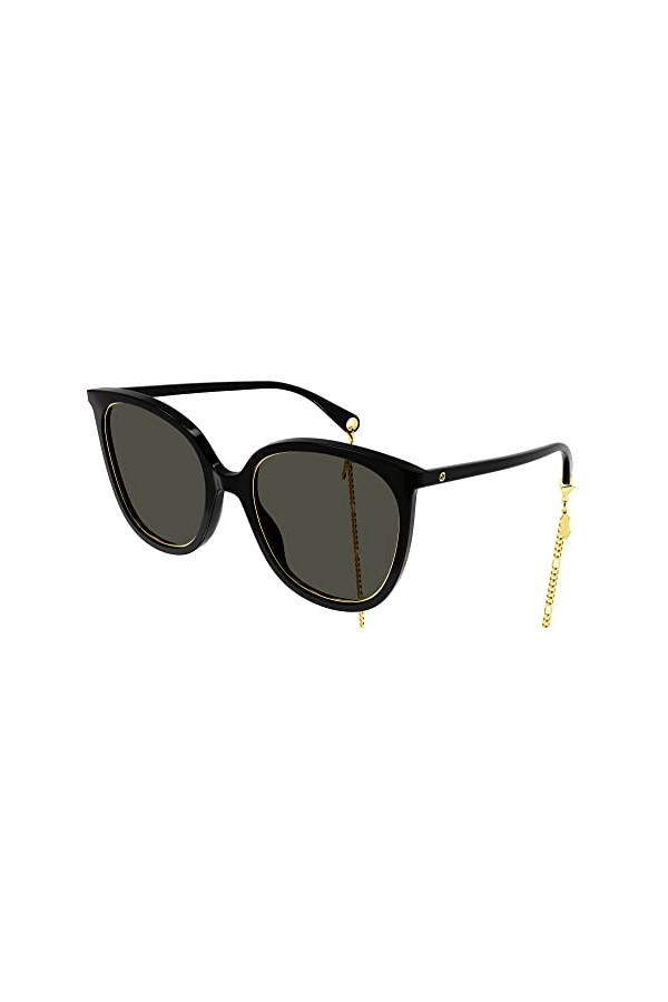 Gucci Lunettes de Soleil GG1076S Black/Grey Gold Chain 56/21/145 femme