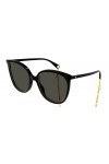 Gucci Lunettes de Soleil GG1076S Black/Grey Gold Chain 56/21/145 femme