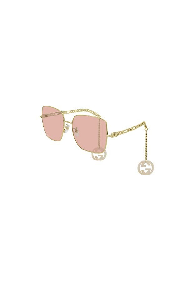 Gucci Lunettes de Soleil GG0724S Gold/Pink 61/18/135 femme