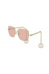 Gucci Lunettes de Soleil GG0724S Gold/Pink 61/18/135 femme