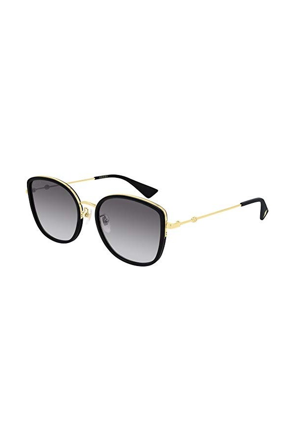 Gucci Lunettes de Soleil GG0606SK Black Gold/Grey Shaded 56/19/145 femme