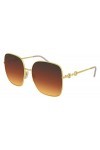 Gucci Lunettes de Soleil GG0879S Gold/Brown Gold Shaded 61/18/140 femme