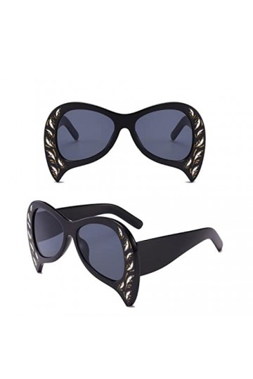 HPIRME lunettes de soleil en plastique pour femmes Grand cadre de punk décore un parasol extérieur, 1, taille unique