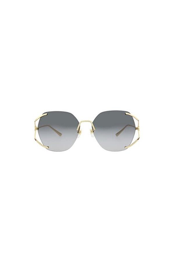 Gucci GG0651S 002 Lunettes de Soleil Femme Doré/Gris Dégradé Verres Mode Ovale 59 mm, or, NS