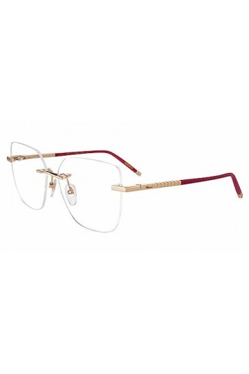 Chopard Vchg25m Lunettes de Soleil, Or Rose Brillant, 56 Femme