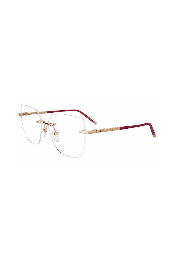 Chopard Vchg25m Lunettes de Soleil, Or Rose Brillant, 56 Femme