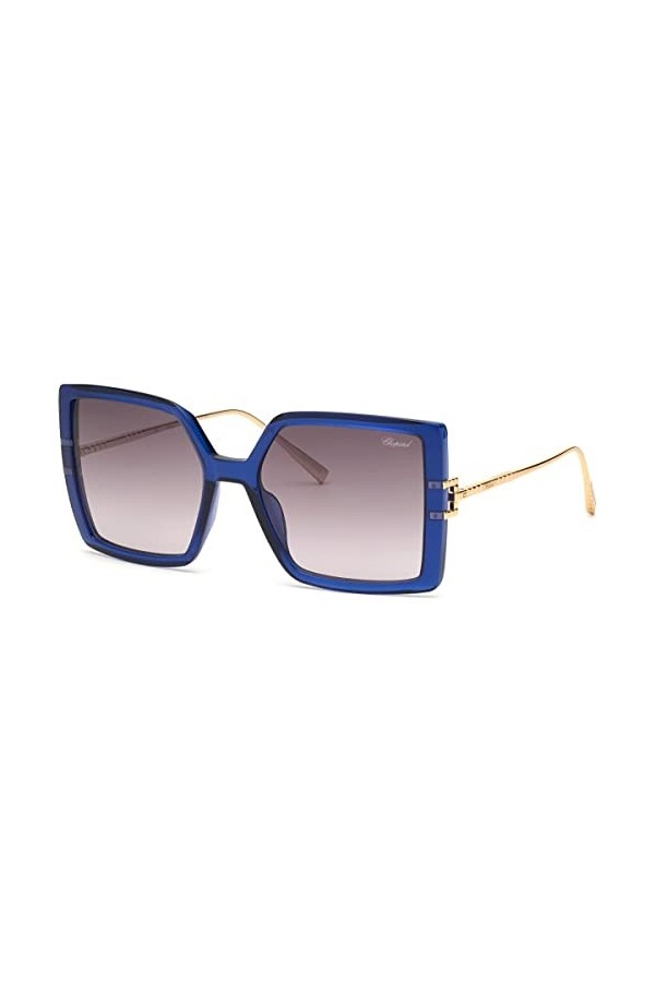 Chopard Sch334m Lunettes de Soleil, Bleu, 56 Femme