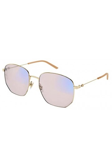 Gucci Lunettes de Soleil GG0396S Gold/Blue&Beyond Pink Lens 56/18/140 femme