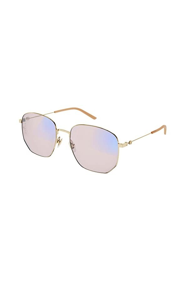 Gucci Lunettes de Soleil GG0396S Gold/Blue&Beyond Pink Lens 56/18/140 femme
