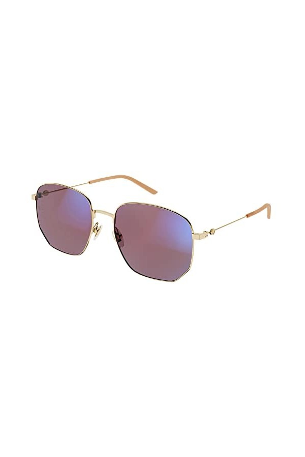Gucci Lunettes de Soleil GG0396S Gold/Blue&Beyond Pink Lens 56/18/140 femme