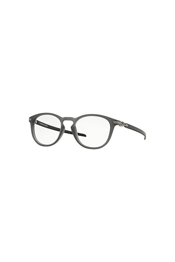 Ray-Ban 0OX8149 Lunettes de Soleil, Noir Satin Grey Smoke , 50 Homme