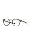 Ray-Ban 0OX8149 Lunettes de Soleil, Noir Satin Grey Smoke , 50 Homme