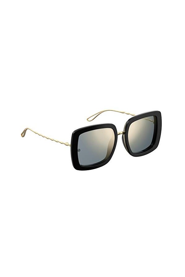 Elie Saab Lunettes de Soleil ES 009/S Black Gold/Grey 53/19/140 femme