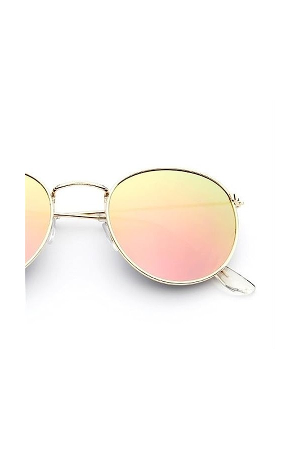 MOIKEN Lunette Soleil Femme Frame Women Mirror Round Glasses Coating Glasses Eyewear