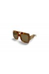 Gucci Lunettes de Soleil GG1022S Havana Beige/Dark Brown Gold Chain 54/23/140 femme