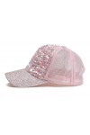 SJTJSPX Casquette de baseball pour femme et fille - En maille filet - Protection UV - Casquette de baseball - Réglable - Casq