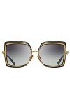 Dita Lunettes de Soleil NARCISSUS Black Yellow Gold/Grey Shaded 58/14/145 femme