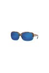 Costa Gannet 6S9041 Oreiller Lunettes de soleil pour femme + kit de lunettes gratuit, Miroir brillant Wahoo / bleu miroir pol