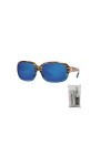 Costa Gannet 6S9041 Oreiller Lunettes de soleil pour femme + kit de lunettes gratuit, Miroir brillant Wahoo / bleu miroir pol