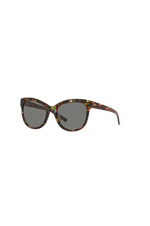 Costa Del Mar Lunettes de soleil carrées Bimini pour femme, Marron/gris polarisé