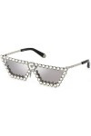 Philipp Plein SPP030S, Lunettes de Soleil Femme, Total Shiny Palladium, 57