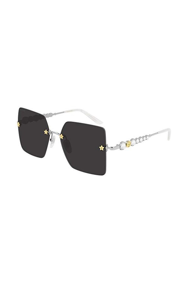 Gucci Lunettes de Soleil GG0644S Silver/Grey 56/16/140 femme
