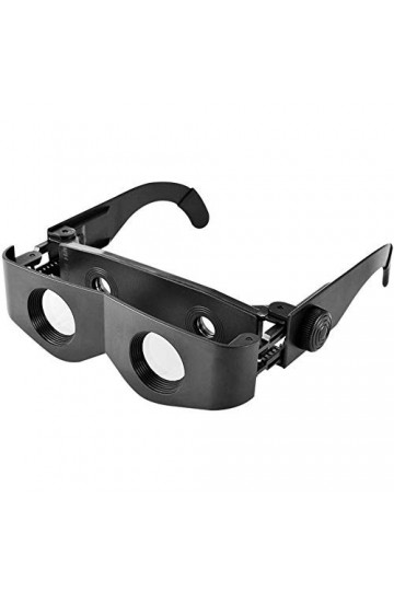 Loupe Réglable Portable Lunettes Ultra Léger Main Libre Verre Noir De Poche