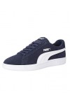 PUMA Smash V2, Baskets Mixte, Puma Noir Puma Blanc Puma Gris Métallisé, 43 EU