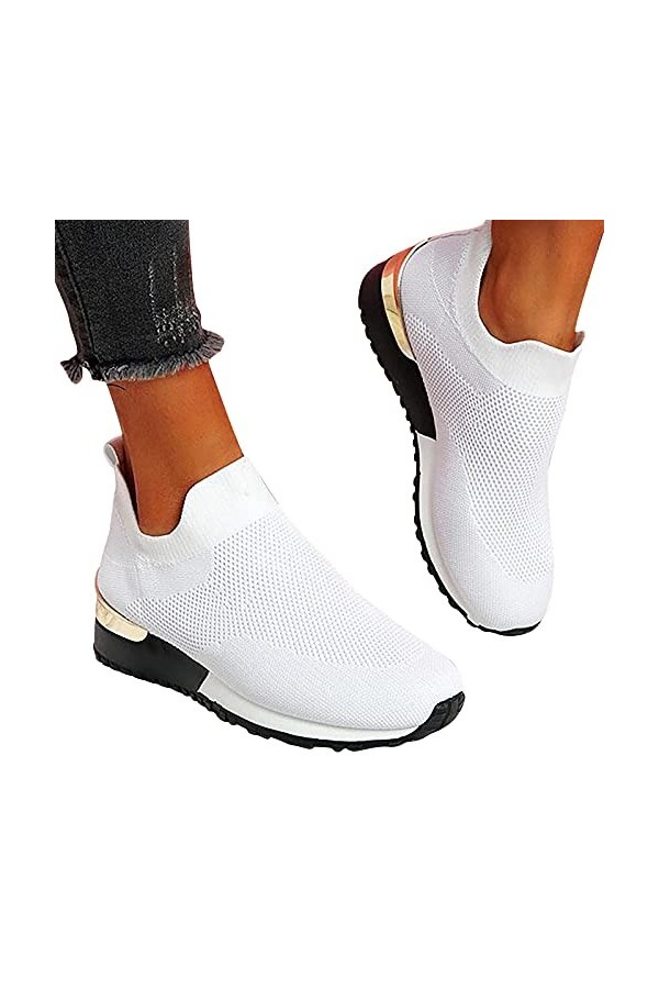 Chaussures de Sécurité Femme Chaussure De Sport Femme A La Baskets à Compensés pour Femmes Mode Air Running Course Chaussures