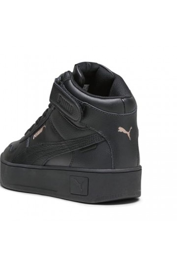 Puma Women Carina Street Mid Sneakers, Puma Black-Puma Black-Rose Gold, 38 EU