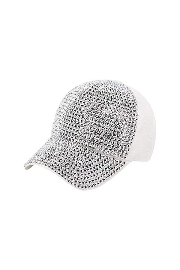 Naimo Casquette de Baseball pour Femmes avec Strass Casquette de Baseball Réglable Chapeaux de Baseball avec Diamants en plei