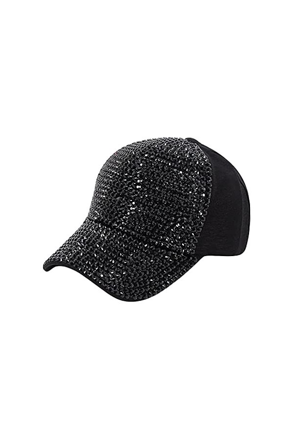 Naimo Casquette de Baseball pour Femmes avec Strass Casquette de Baseball Réglable Chapeaux de Baseball avec Diamants en plei