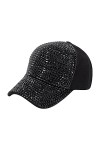 Naimo Casquette de Baseball pour Femmes avec Strass Casquette de Baseball Réglable Chapeaux de Baseball avec Diamants en plei