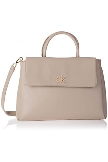 Calvin Klein Relock Sac fourre-Tout avec Rabat, Vêtement de Sport Femme, Gris, Medium