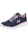 Skechers Femme Graceful-Get Connected Baskets, Marine Mesh Hot Rose Trim, 39 EU