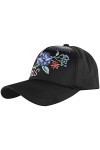 Minakolife Casquette de baseball pour femme Motif Paris Rose brillant - Noir - Large