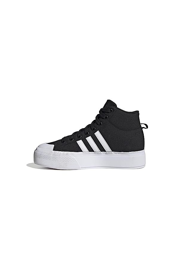 adidas Femme Bravada 2.0 Platform Mid Shoes Vulcanized, Core Black/FTWR White/Core Black, 39 1/3 EU
