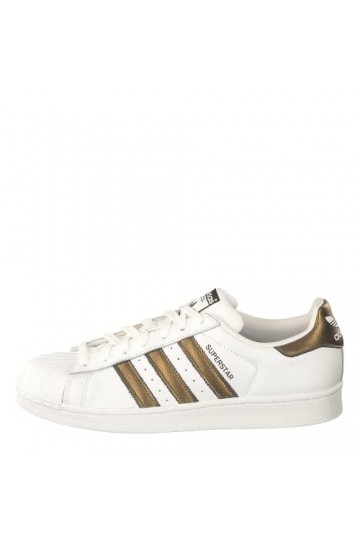 adidas Femme Superstar Sneaker, Cloud White/Copper Metallic/Core Black, Numeric_40 EU