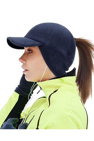 Gisdanchz Casquette Femme Hiver Queue De Cheval Casquettes de Baseball Running Casquettes Visières Femme avec Oreillette Chap