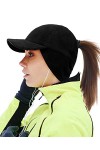 Gisdanchz Casquette Femme Hiver Queue De Cheval Casquettes de Baseball Running Casquettes Visières Femme avec Oreillette Chap