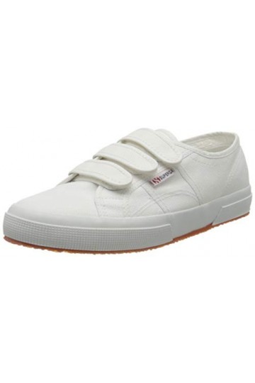 Superga Femme 2750-cot3strapu Chaussures de Gymnastique, Blanc White, 39.5 EU