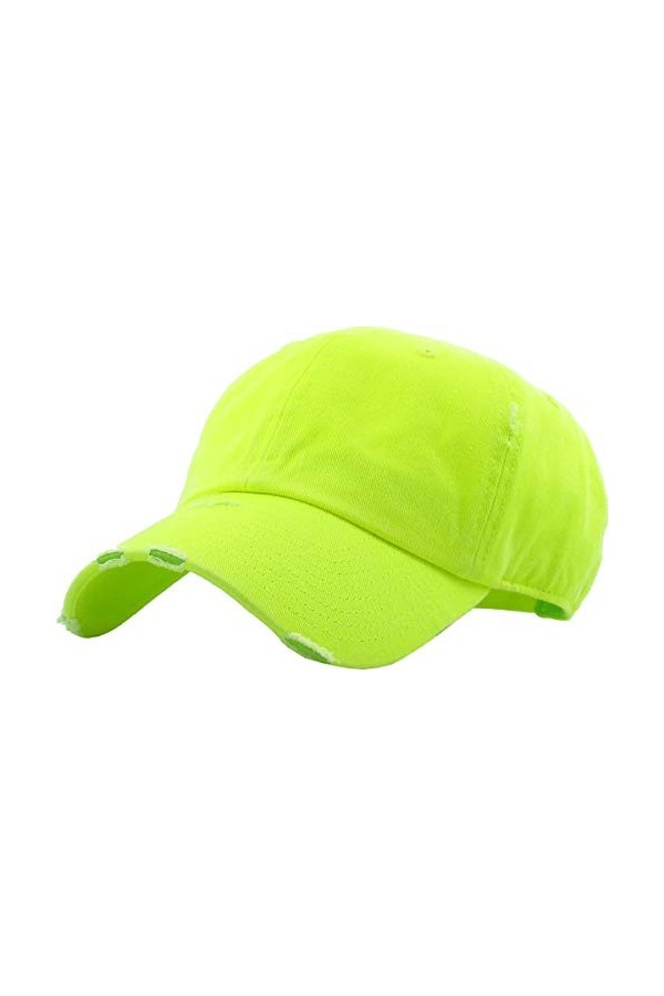 KBETHOS Baseball pour femme, Vert citron fluo, taille unique