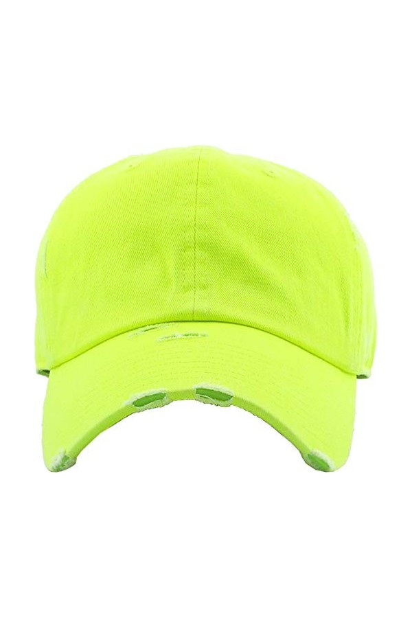 KBETHOS Baseball pour femme, Vert citron fluo, taille unique