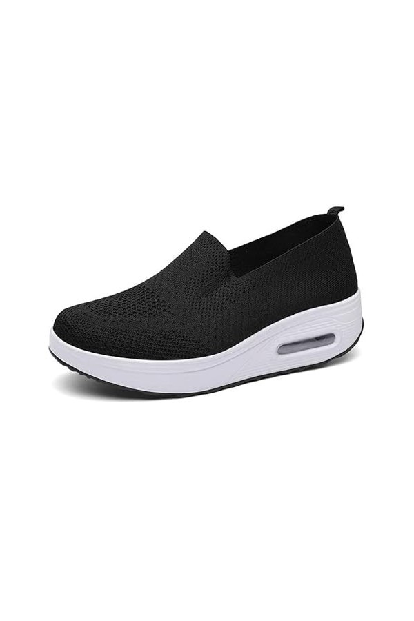 Dfcdcoo Baskets orthopédiques pour femme, baskets orthopédiques pour femme, chaussures de marche à enfiler à coussin dair, s